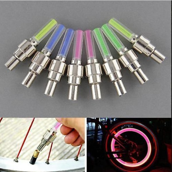 Vedenpitävä Led Wheel Light, Led Light Rengaspyörän venttiilinkorkit Blue