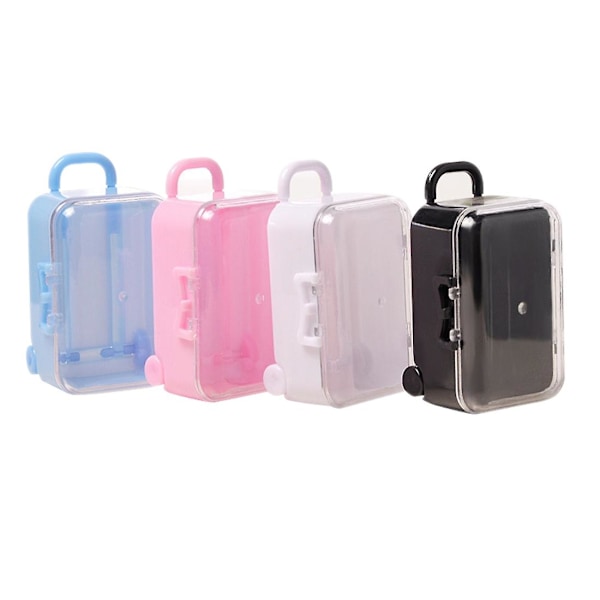 Sininen Mini Matkalaukku Laatikko Persoonallinen Häälaatikko Matkalaukku Trolley Case Leikkikalu Pieni Laatikko