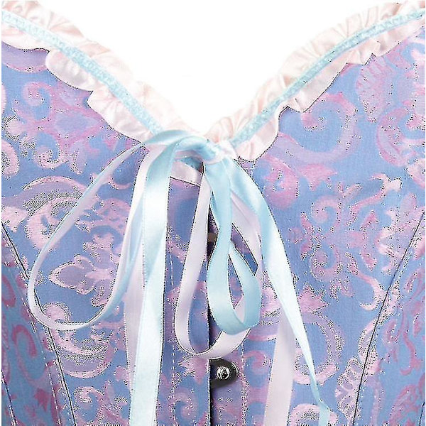 Tube Top Jacquard Goottilainen Palatsi Korsetti Liivi Muotoileva Korsetti -ge Blue XL