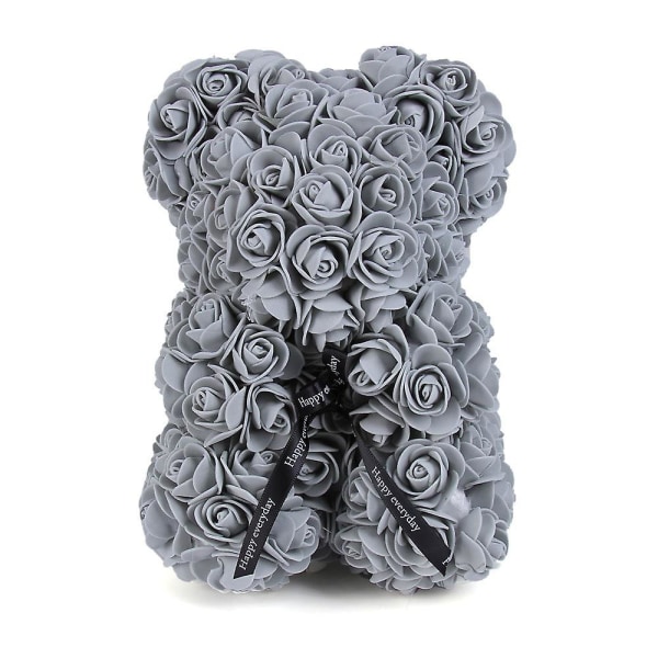 Valentinsdag gave 25cm Rose Bamse Fra Blomster Bjørn Med Blomster Rød Rose Bjørn GRAY