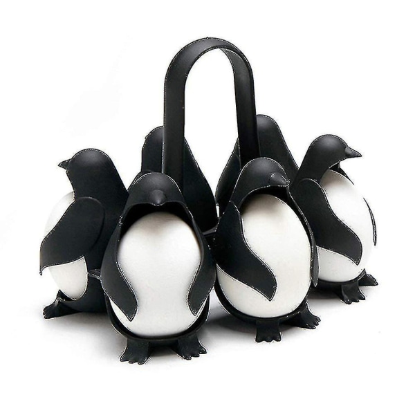Pingviinin muotoinen munapidike keittomunakauppa, joka sopii keitettyjen kananmunien valmistamiseen.