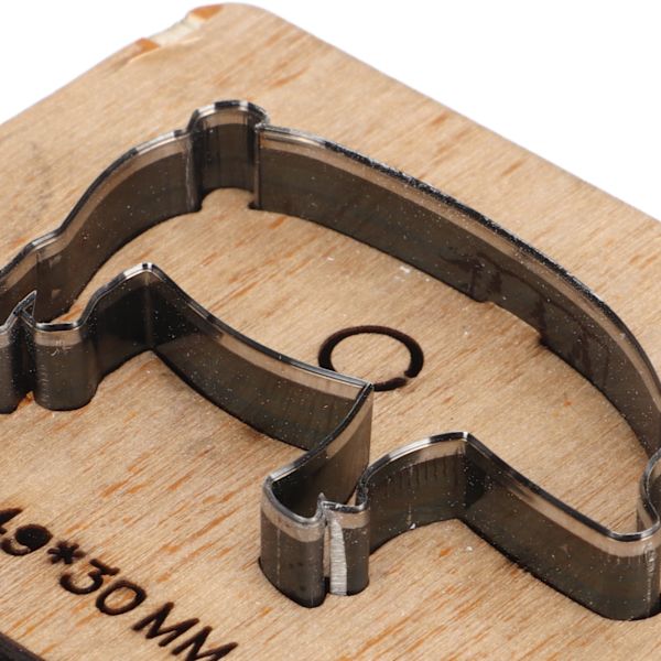 Læder skærestans gris form 49x30mm legering stål stansning skimmel DIY stanseskærer til plast ler pap