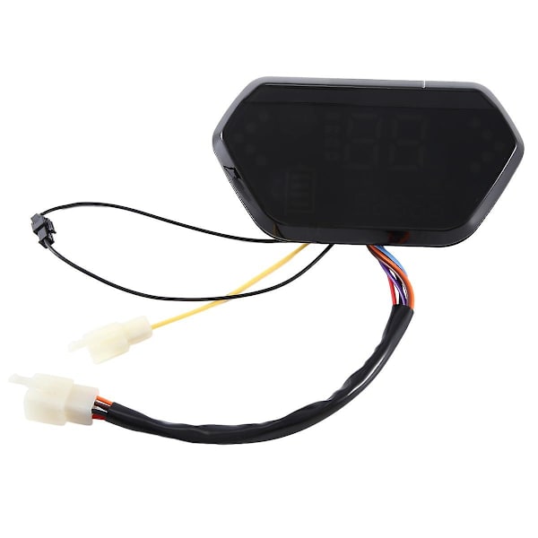 Elcykel 36v 48v 60v 72v LCD-display med hastighedsmåler og batteristatusindikatorfunktioner Black