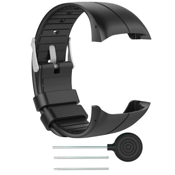 2018 Fashion Watch Arm Silikonband för Polar Watch M400 M430 GPS 6,5-9,5 tum (svart)