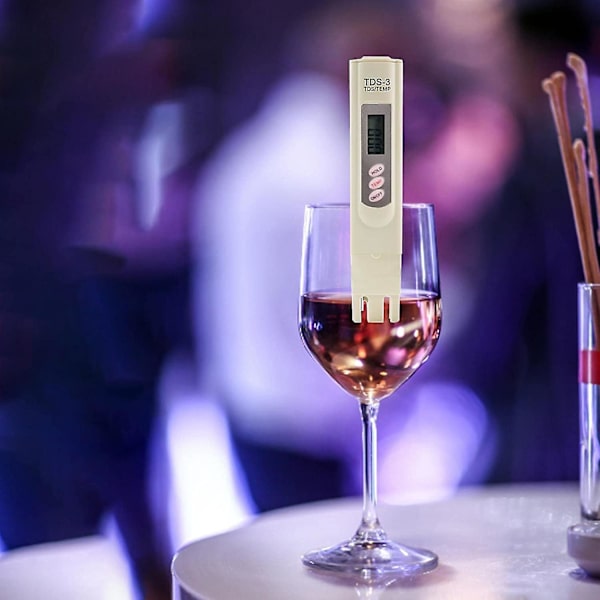 Digitaalinen pH-mittari - 0,1 korkean tarkkuuden pH-mittari 0-14,0 Ph-mittausalueella | Kannettava pH-lämpötilamittari, atc, LCD-näyttö, uima-altaalle, kylpylään, porealtaalle