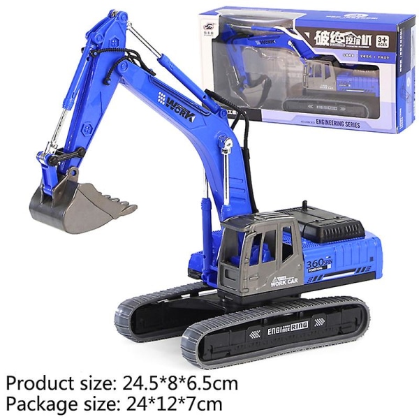 Inertial Gravemaskine Model Ingeniørkøretøj Børnelegetøj Gave -ES Dark blue one size