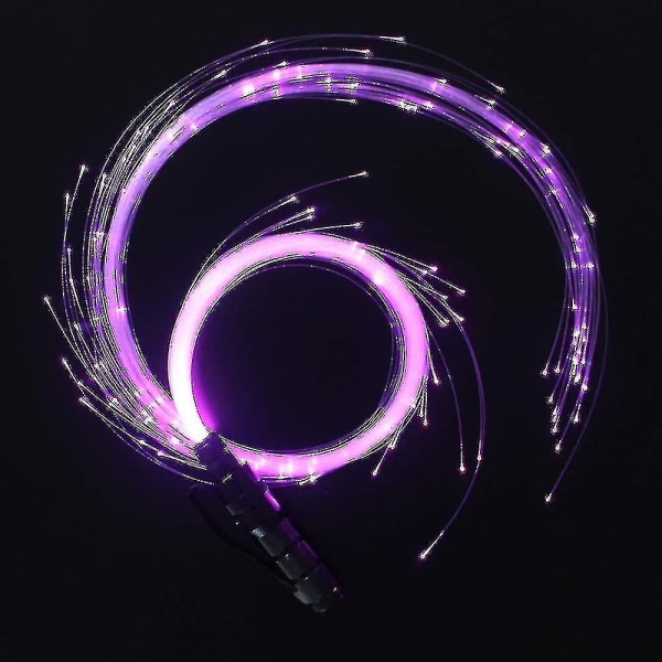 Led fiberoptisk pisk Dance Space Whip Super Bright Light 40 Farveeffekt 360 Drejelig Pixel Rave Whip Toy(,)