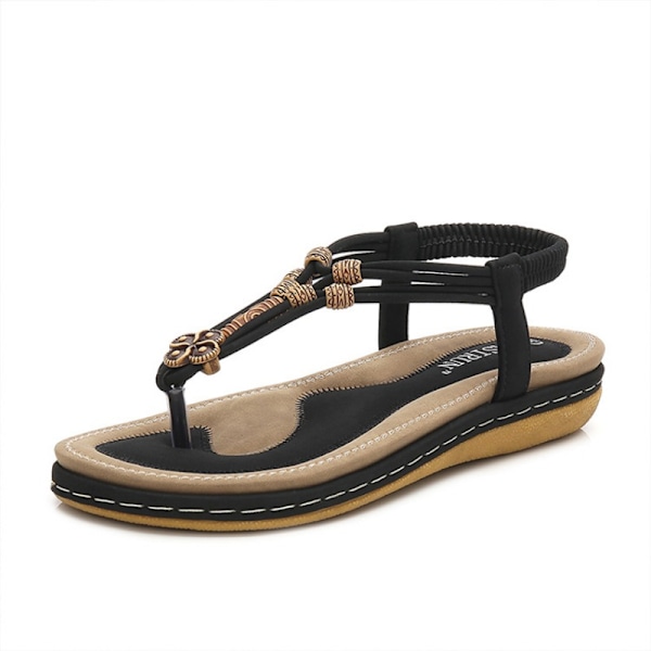 Chunky Plattformsandaler för Dam 2025 Trendig Romersk Gladiatorstil Black 43
