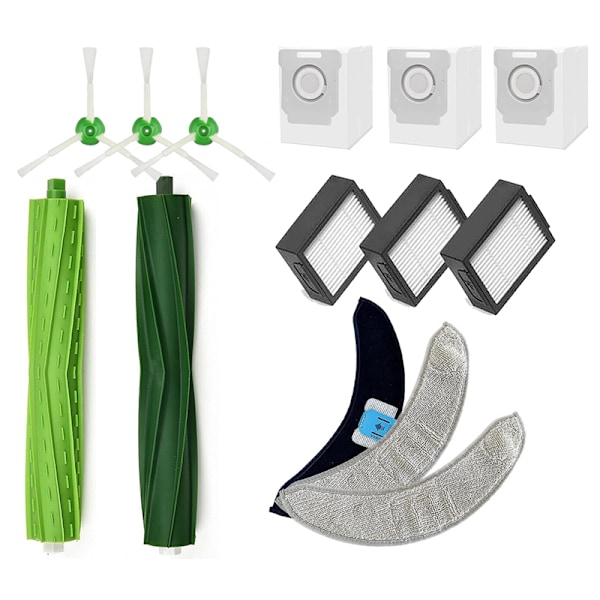 Ersättningsdelar Kompatibla för iRobot Roomba Combo J7+/Plus Endast 1 Set Multi-Surface Gummiborstar