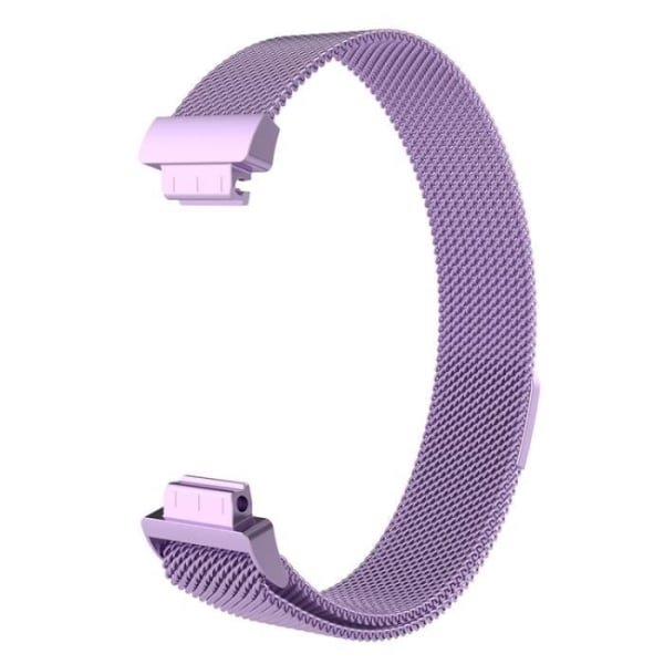 205 mm magnetisk Milanese rustfri stålrem for Fitbit Inspire/Inspire HR - Lys lilla