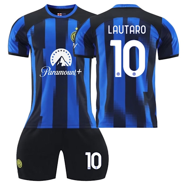 23-24 Inter Milan hjemme fodboldtrøje - Lautaro 16(90-100cm)