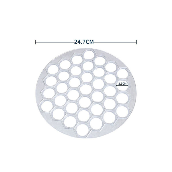 Husholdnings Rund Dumpling Form 37-huls Dumpling Artefakt Doven Dumpling Maker Aluminium Legering Dumpling Silver