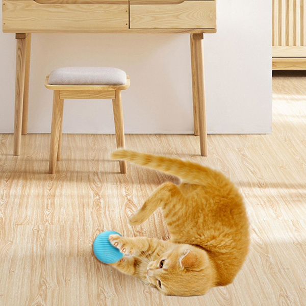 Interaktiv Smart Katt Leksak Automatisk Rullande Kattboll Självkörande Kattunge Leksaker green