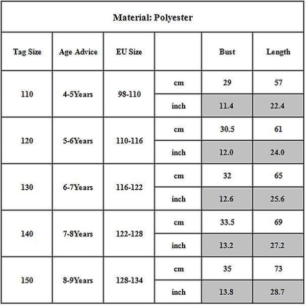 4-9-vuotiaille tytöille Prinsessa Peach/Super Mario Cosplay-puvut Juhliin - Denim Red 6-7 Years