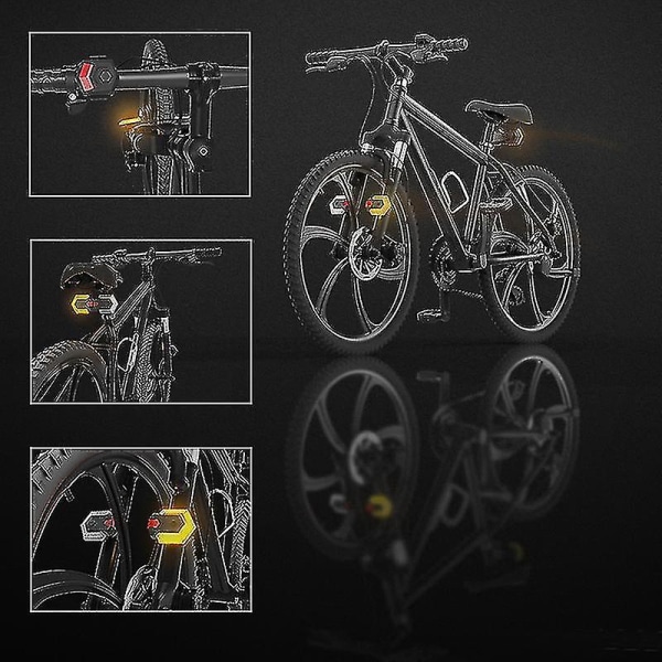 Älykkäät langattomat polkupyörän suuntavilkut edessä ja takana polkupyörän LED-suuntavalo