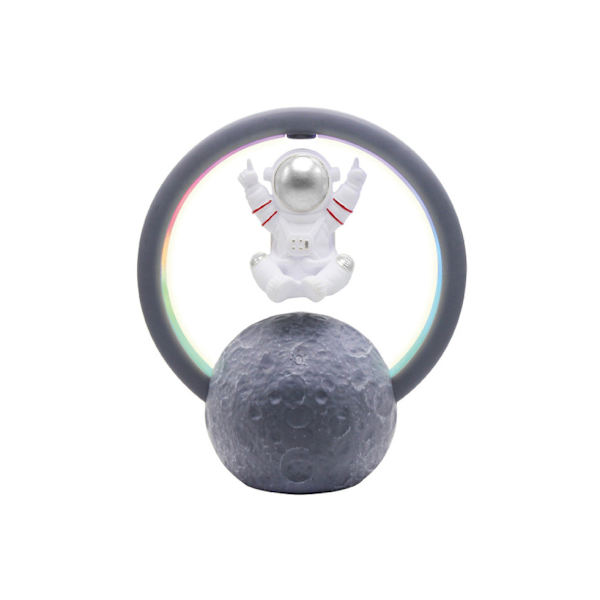 Magneettinen leijuva Bluetooth-kaiutin RGB-valolla - Astronaut, Hopea