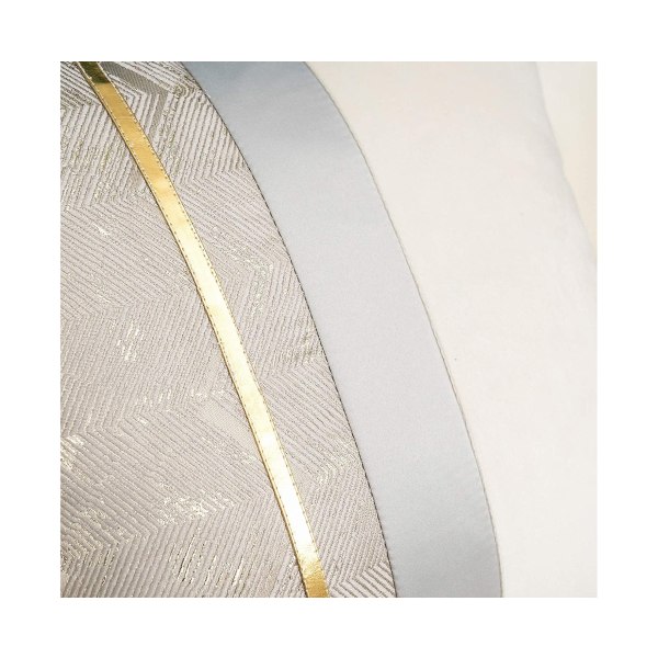 18 x 18 tommer geometrisk stripete gullskinn patchwork fløyelsputetrekk Luksus moderne korsryggputetrekk dekorativ pute -sølv