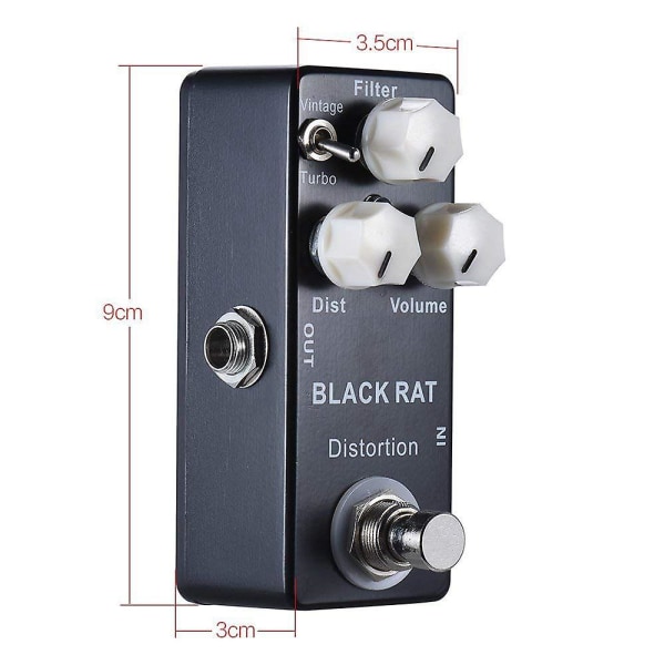 Black Rat Distortion Mini Guitar Effect Pedal KL black