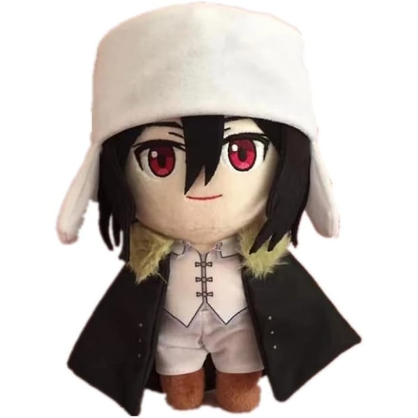 Anime Plussj Kosedyr Julegave Dukke Anime Figur Bursdagsgaver Kompatibel Med Barn Jenter (20cm/7.8in) Fjodor Dostojevskij Svart -ES