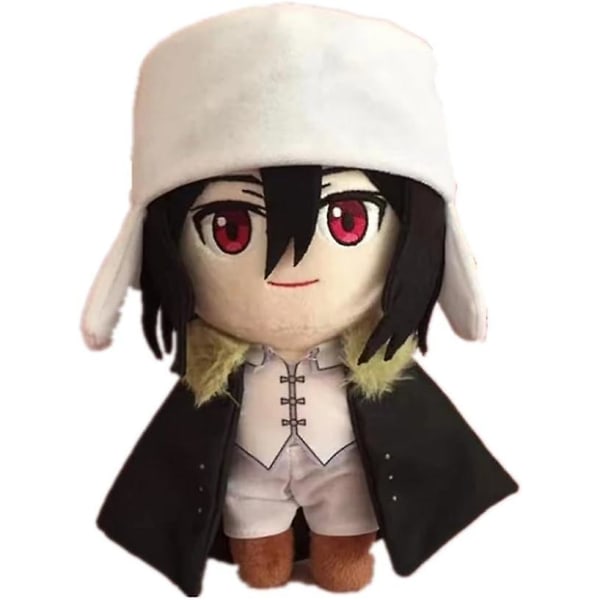 Anime Plyschdjur Fylld Julgåva Dock Anime Figur Födelsedagspresenter Kompatibel Med Barn Flickor (20cm/7.8in) Fjodor Dostojevskij Svart -ES
