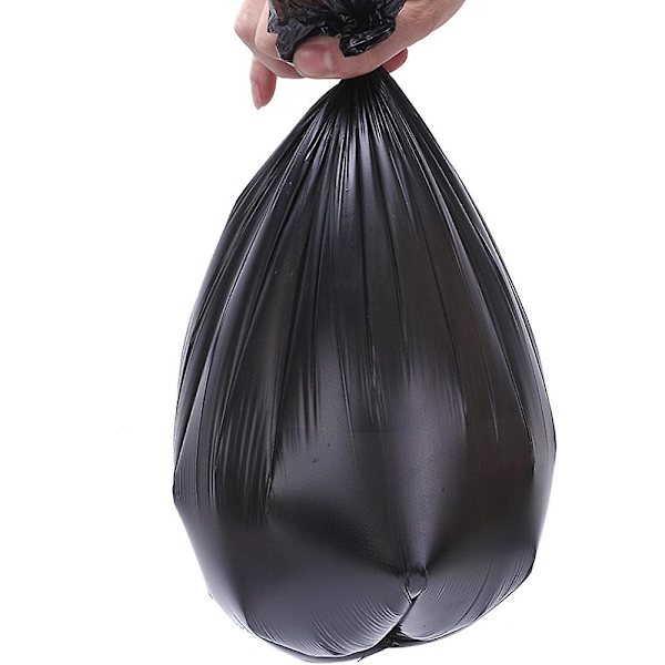 100 st Sopsäckar Stark Sopåsar, Badrumssopbehållare Foder, Plastpåsar Kompatibla Med Kontor, Papperskorg Foder Black