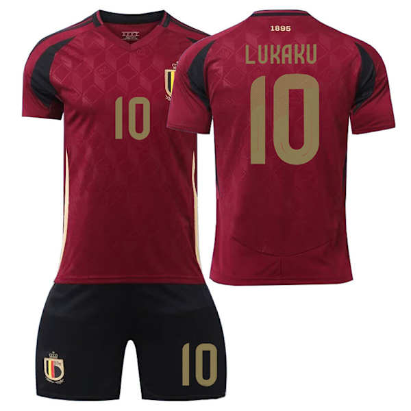 2425 Belgien fotbollströja hem Lukaku M(170-175cm)