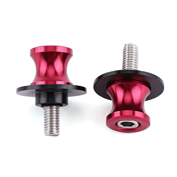 Motorcykel CNC Bakre Stativ Svingarm Spole Sliders Stativ Svingarm Bobbins (6mm, Röd)