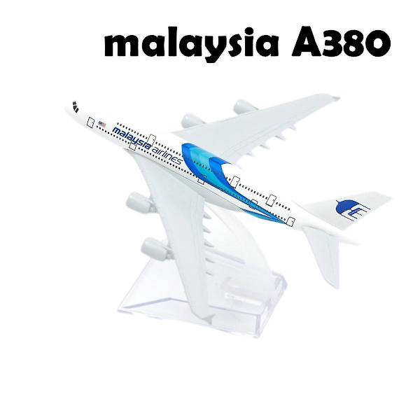 1:400 Flygplan Boeing Airbus Flygplansmodell Die-Cast Miniatyr Leksaker för Barn Julgåva Pojke -ES Malaysia A380