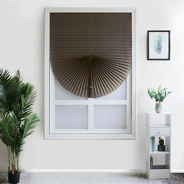 Självhäftande plisségardiner Många storlekar/färger Easy Fit Installation Uterum Coffee 60*150CM