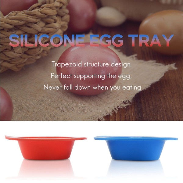 4 kpl silikonimunakuppeja modernilla designilla pidikkeellä , set keittiön keitettyjä munia aamiaisella (satunnainen C