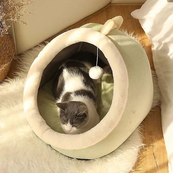 Kissankoko Koti Kennel Pesä Pyöreä Lemmikit Nukkumisluola Kissankoko Sängyt Lemmikki Kori Mukava Kissankoko Lepopaikka Tyyny Kissankoko Koti Teltt Koiran Koti G S (31X30X28cm)
