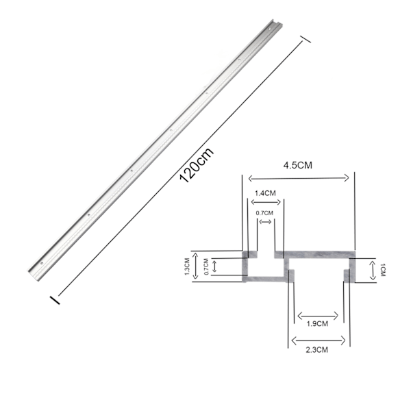 Puutyöliukusäädin asteikolla T-kisko T-ura Miter-tuki Puutyökalu