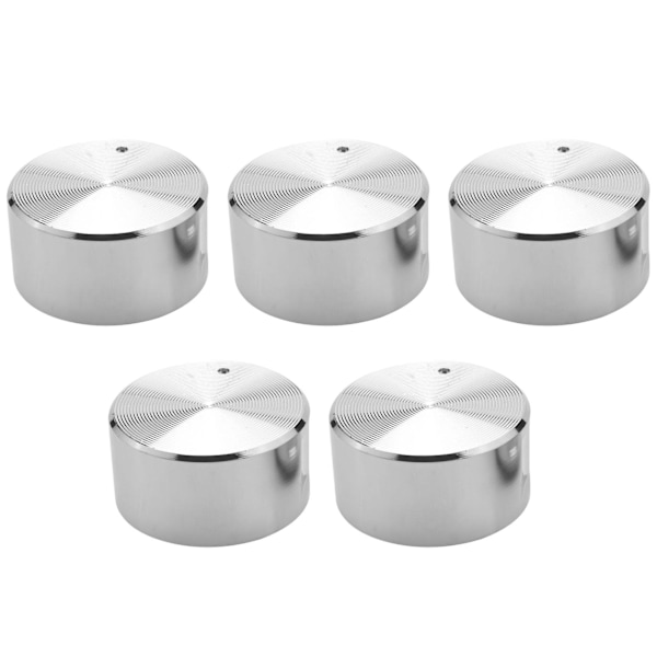 5 stk Metall Gasskomfyrknapper 6mm Komfyrkontrollområde Ovnknapp Brennerknapp Gasskomfyrbryter Kjøkken Re Silver
