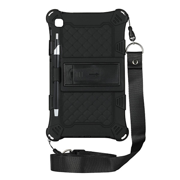 Silikonfodral Kompatibelt Med Samsung Tab A7 Lite 8,7 Tum 2021 T220 T225 Surfplatta Fodral Surfplatta Stativ Med Penna Och Black