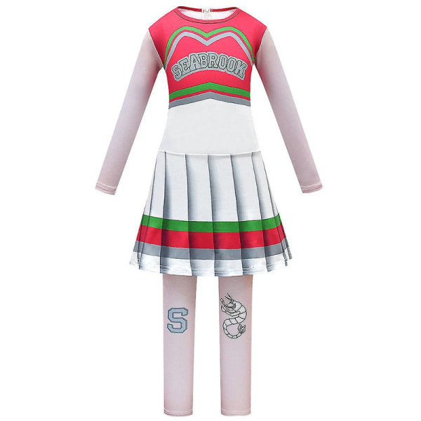 Zombie High 2 Cheerleader Cosplay Kostume Seabrook High School Børn Pige Fancy Dress-kostume 4-5 Years 110cm