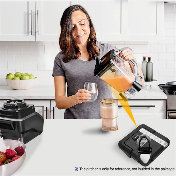 Ersättningslock med lås för Ninja Blender 72oz XL-kannor, Ersättning Fyrkantigt Topplock för Ninja BL610 BL710WM BN701