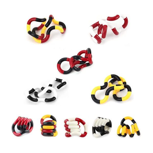 5 Sæt Tangle Fidget Sensory Legetøj, Afslappende Uddannelsesmæssigt Vindende Decompression Legetøj