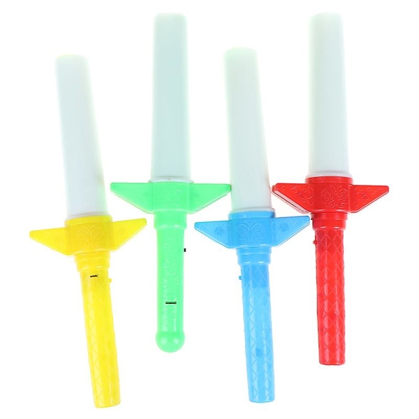 1 st Led Glow Stick 4-sektion förlängbar Led Glow Sword Barnleksak Blinkande Stick