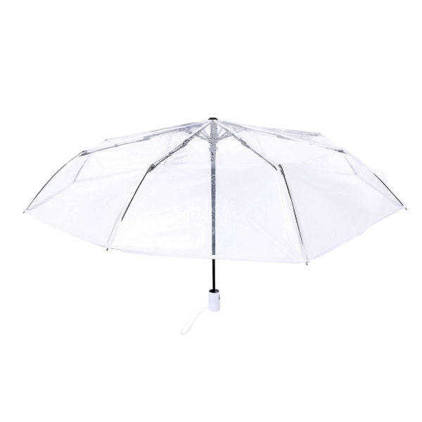 Transparent Paraply Automatiskt Paraply Regn Kvinnor Män Regn Auto Paraply Kompakt Vikbart vindtätt