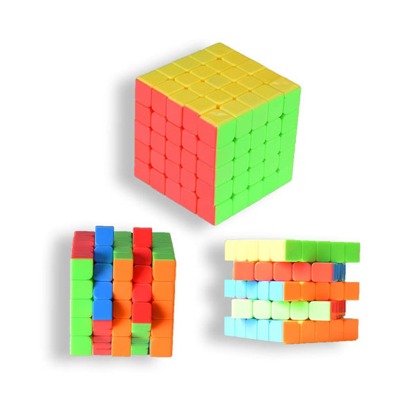 Xelparuc 4-pack Speed Magic Cube Set - 2x2, 3x3, 4x4, 5x5 Stickerless Hjärnteaser