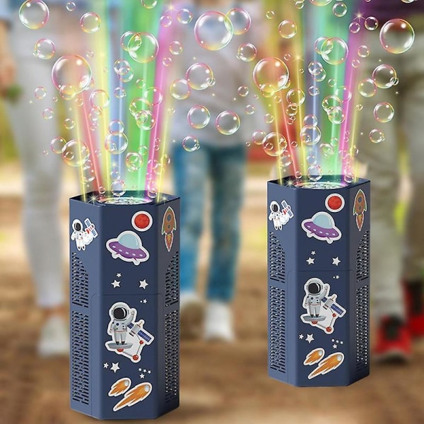 Fyrverkeri Boblemaskin 12-hulls astronaut for fester bobler med lys og lyd Partyfavoritter