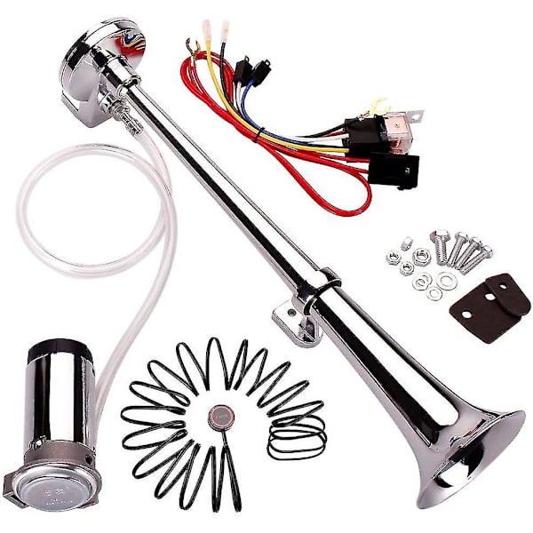 12v 150db, Kromert Zink Luft Horn For Toghornsett For Lastebiler Med S