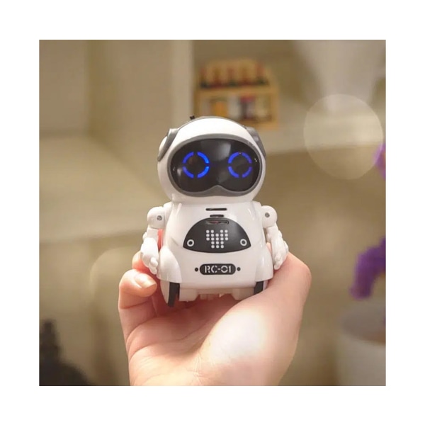 White Pocket RC Robot - Snakker, interaktiv, synger, danser, forteller