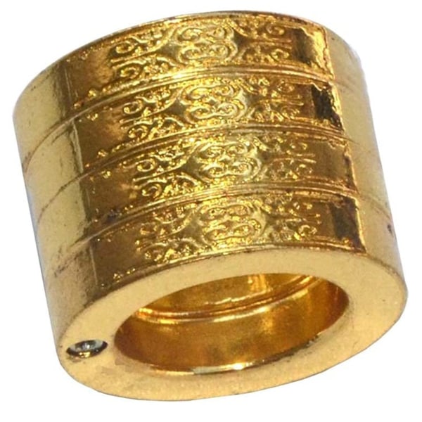 Hexagon Retro Magic Ring Personlig 4-fingers Ring Multifunktionel Udendørs Klatring Nød Gold Round