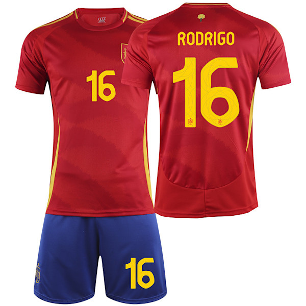 2024 EM Spania hjem Rodrigo drakt fotballuniform A 24(130-140cm)