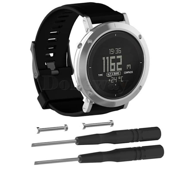 2018 Mote-utskiftbar silikonklokkearmbånd for SUUNTO Core Style (Svart)