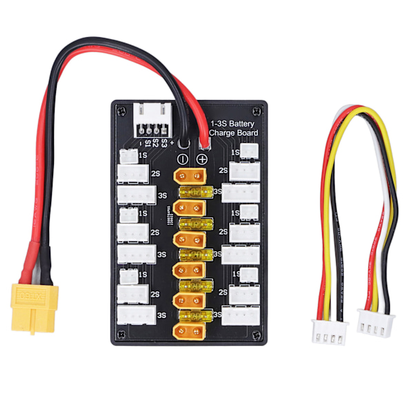 Parallell ladeplate 1‑3S batteribalanseringslader utvidelsesadapter med XT-kontakt