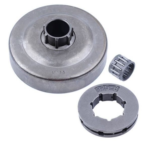 0,325" stigning 8 tenner Clutch trommel tannhjul Felg nållager kompatibel med Husqvarna 55 51 50 154 254 Motorsag Ny