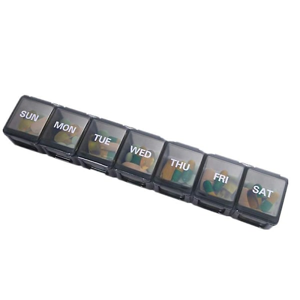 2 Pak Extra Stor Pilleorganiser til Ugen, BPA-Fri Pilleæske 7 Dage Med XL Rum Til Fiskeolie, Rejsevenlig Medicinorganiser Pilleetui Til Blue Purple
