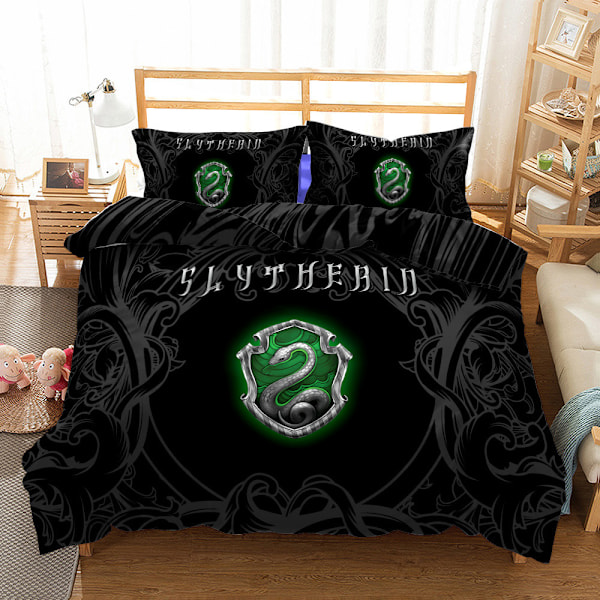 Harry Potter Tylypahkan taikakoulu digitaalinen painatus pussilakanasetti - 828slytherin large220x240
